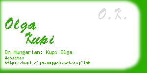 olga kupi business card